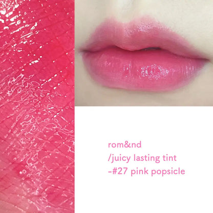 rom&amp;nd Tinte de labios duradero Juicy 27 PINK POPSICLE 5,5 g / 0,19 oz.