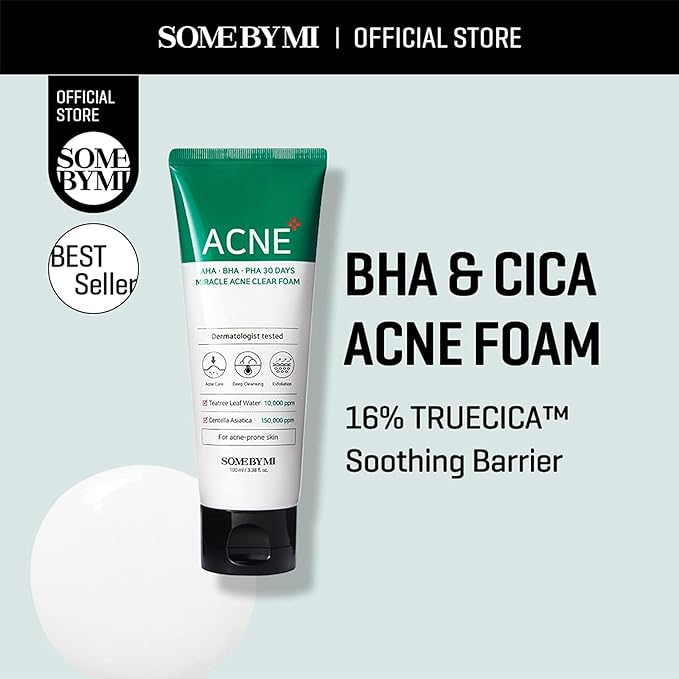 SOMEBYMI AHA-BHA-PHA Espuma limpiadora para el acné milagrosa de 30 días 100 ml/3,38 oz.