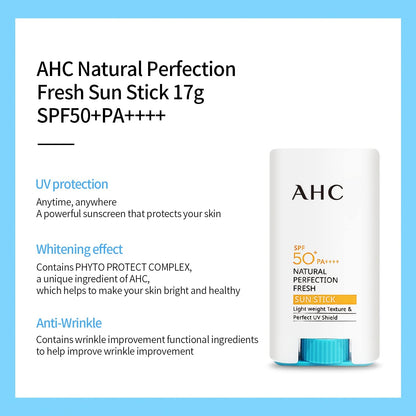 Barra protectora solar AHC Natural Perfection Fresh SPF50 PA++++ 17 g/0,59 oz.