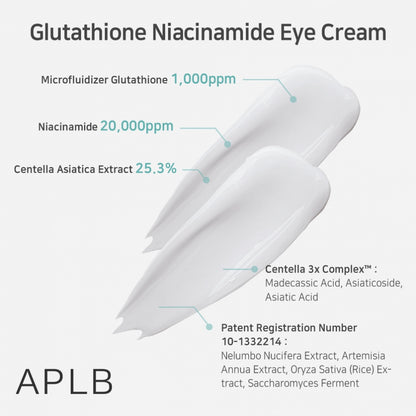 APLB Crema para ojos con glutatión y niacinamida 20 ml / 0,68 fl. onz. 