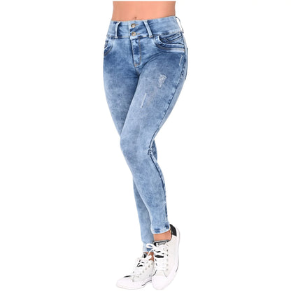 JEANS COLOMBIANOS SKINNY LEVANTADORES DE Glúteos 21842 PARA MUJER