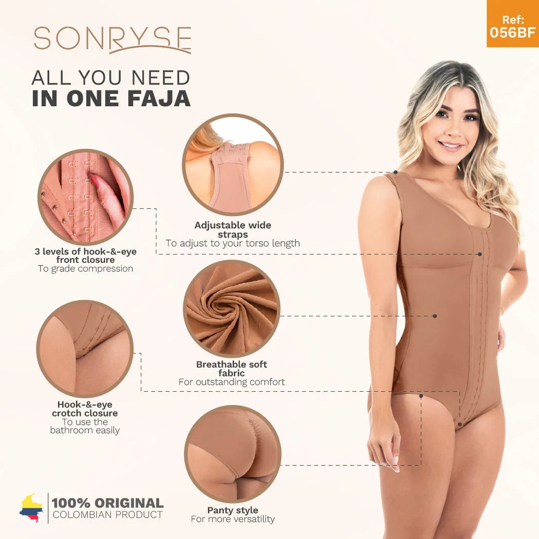 Body moldeador tipo panty con sujetador incorporado 056BF | USO DIARIO Y POSTPARTO | POWERNET