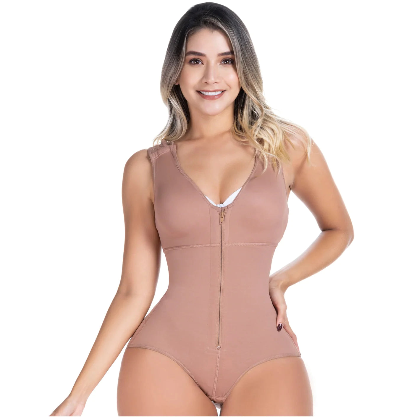 Panty Bodysuit Shapewear with Built-in Bra 055Z | Postpartum And Daily Use | Powernet