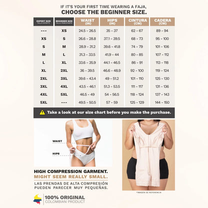 Panty Bodysuit Shapewear with Built-in Bra 055Z | Postpartum And Daily Use | Powernet