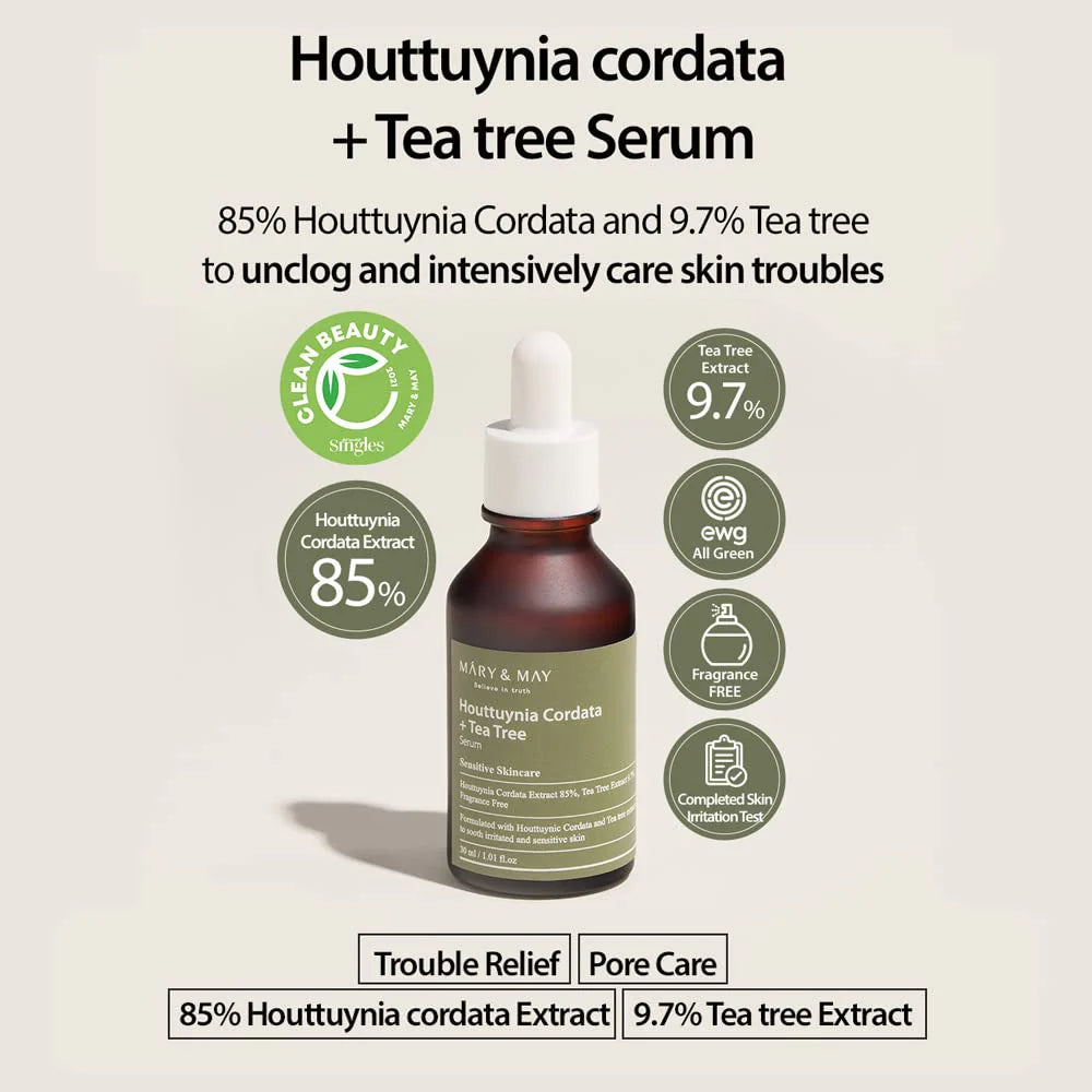 Mary & May Houttuynia Cordata Tea Tree Serum 30ml / 1.01 fl. oz.